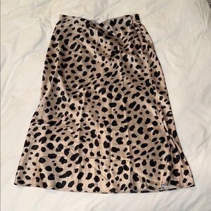 Leopard Print Midi Skirt- size Small